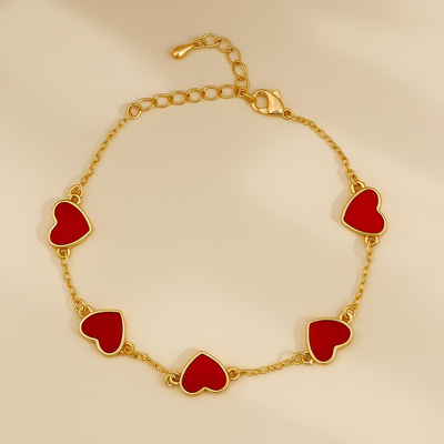 Ivy Chic Herz Charms Armband für Frauen