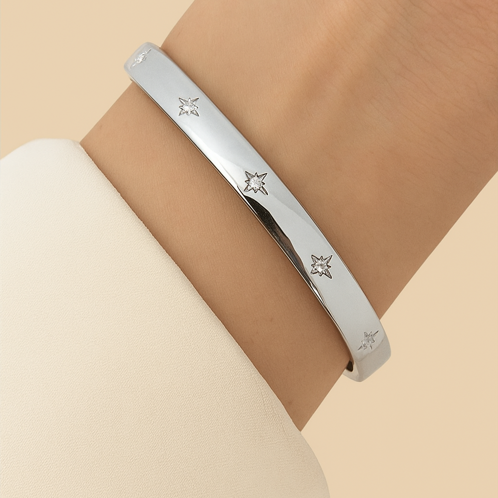 Exquisites funkelndes Stern-Zirkonia-Armband