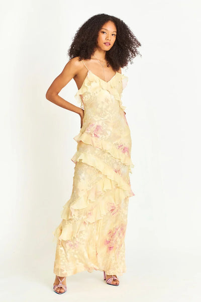 Elegantes ärmelloses Maxikleid – fließend, Sommerhochzeits-Kleid