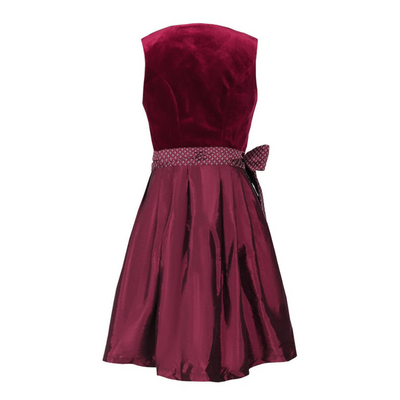 Damen Elegantes Kontrast Dirndl Kleid | Festlich Midi