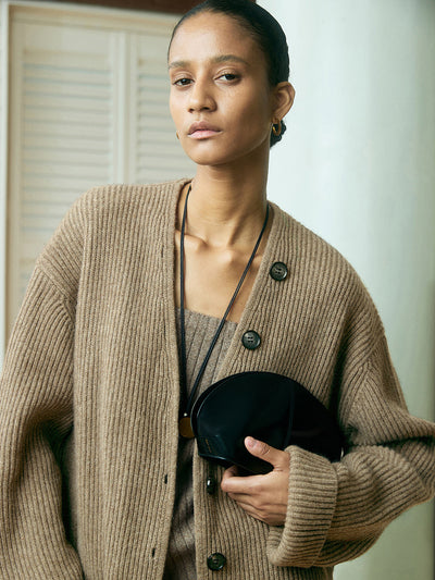 Damen Strickjacke Klassisch Elegante Cardigan