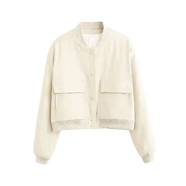 Damenjacke Bomber Stil Robustes Material für Übergangszeiten
