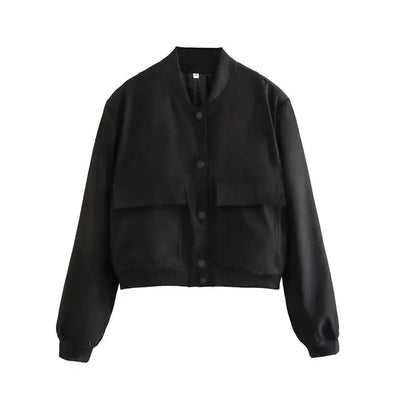 Damenjacke Bomber Stil Robustes Material für Übergangszeiten