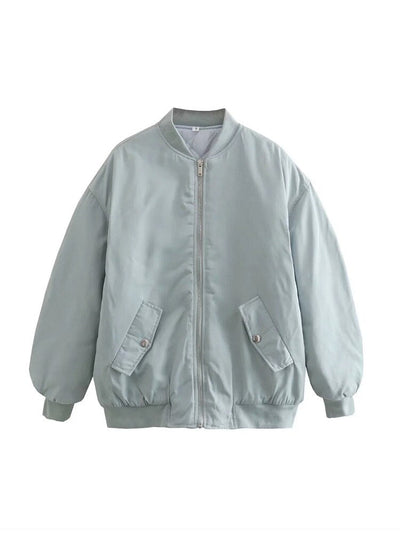 Damenjacke Bomberjacke Übergröße Atmungsaktives Material Trendstyle