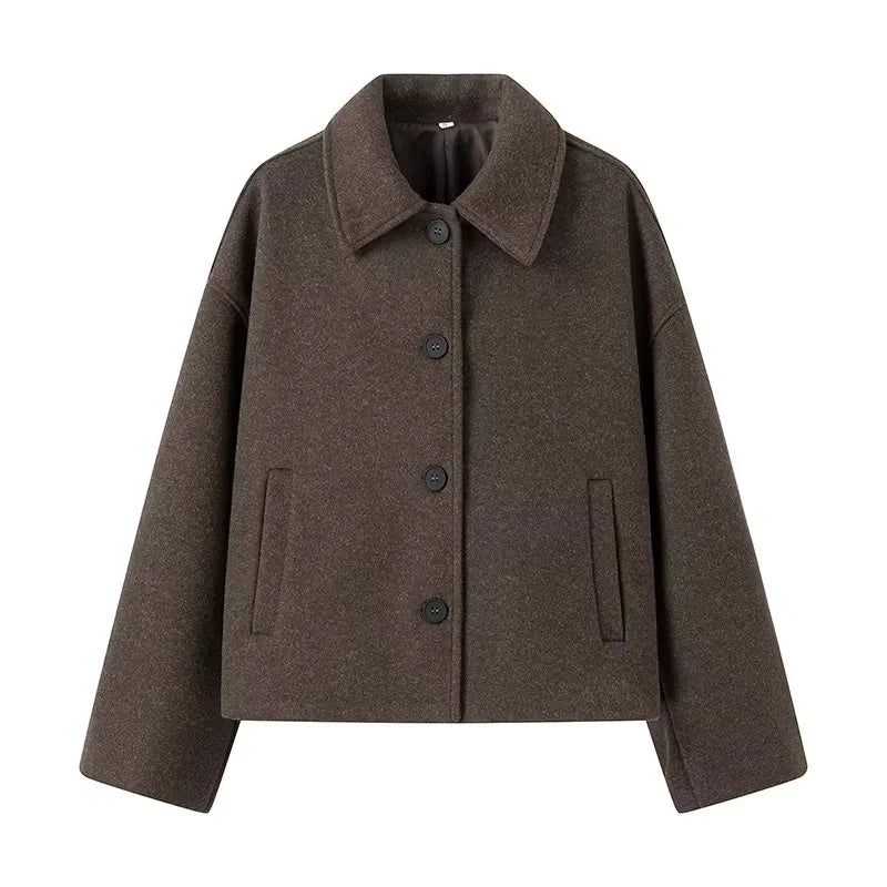 Damenjacke Übergröße Elegant Wärmendes Material Modern Stil