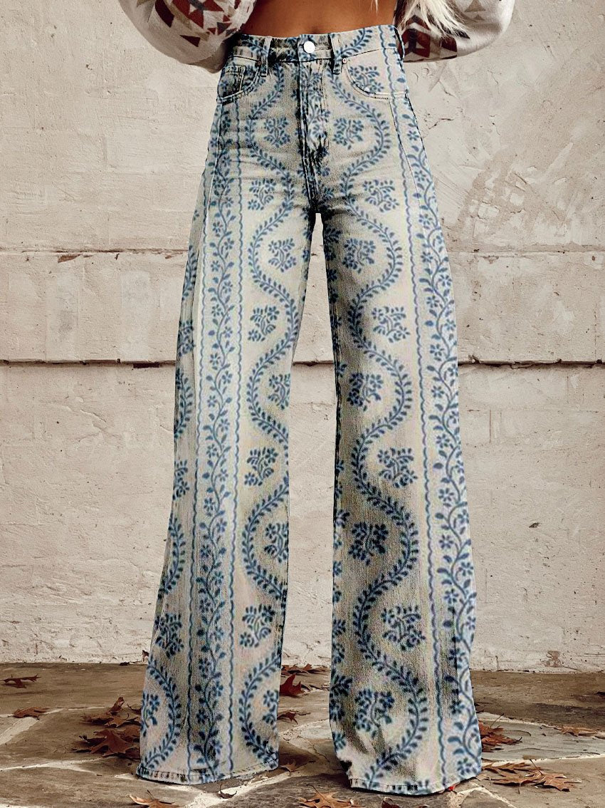Nova | Damen Jeans mit Weitem Bein | Hohe Taille