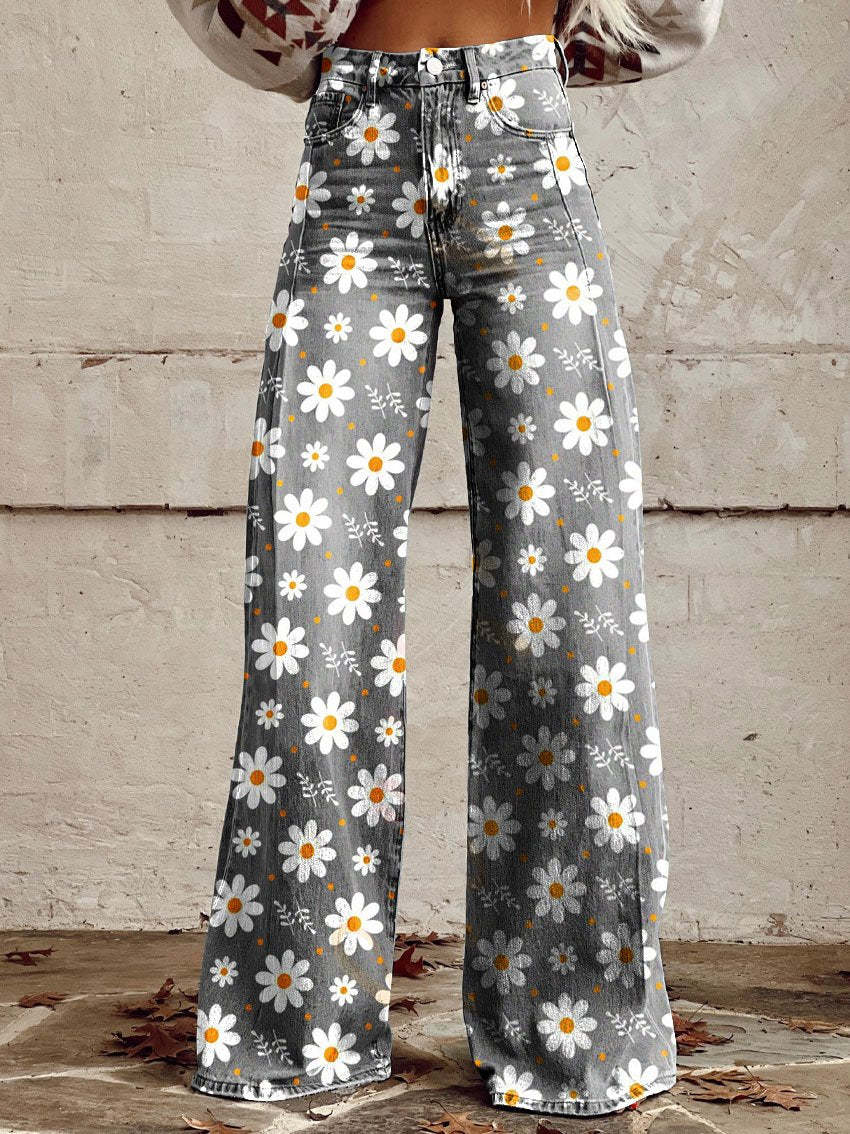 Nova | Damen Jeans mit Weitem Bein | Hohe Taille