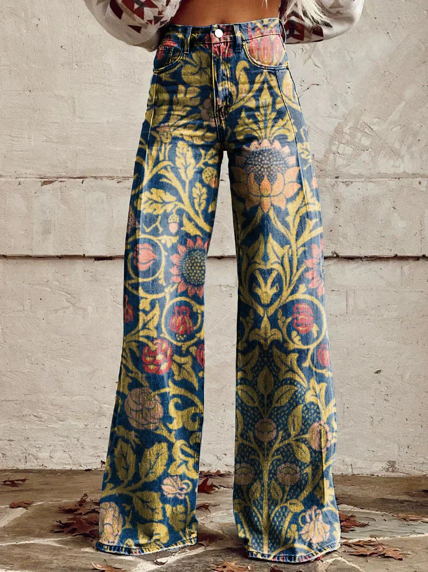 Nova | Damen Jeans mit Weitem Bein | Hohe Taille
