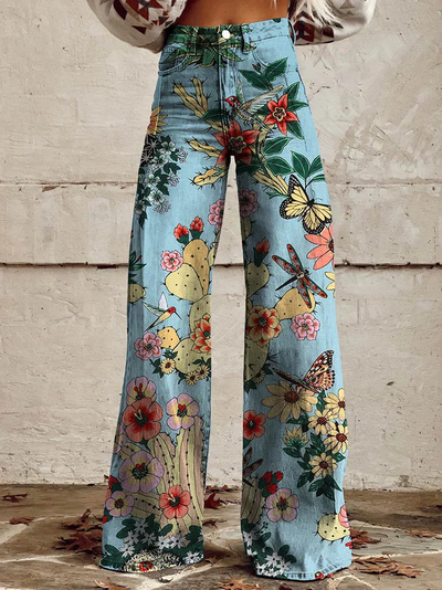 Nova | Damen Jeans mit Weitem Bein | Hohe Taille