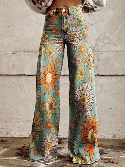 Nova | Damen Jeans mit Weitem Bein | Hohe Taille