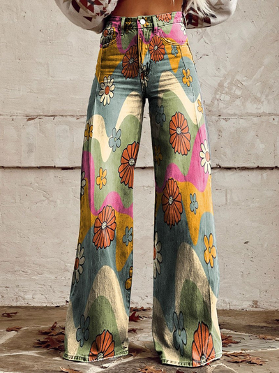 Nova | Damen Jeans mit Weitem Bein | Hohe Taille