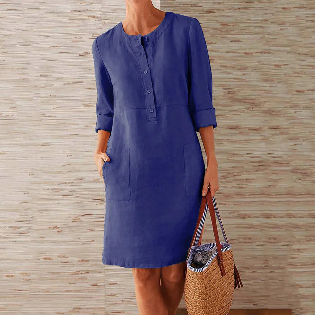 Mandi – Leinenkleid mit Knopfleiste