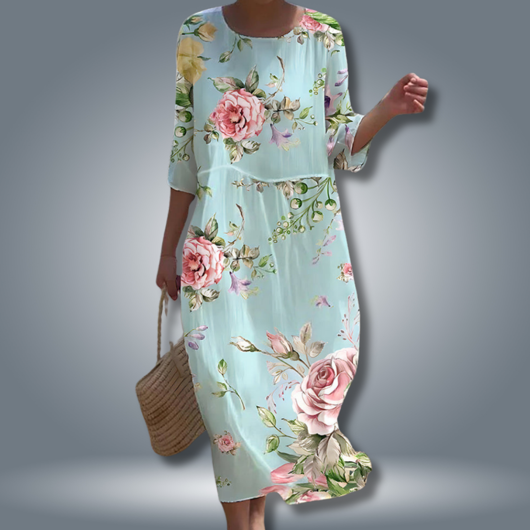 Elegantes Damen Sommerkleid mit Blumenmuster