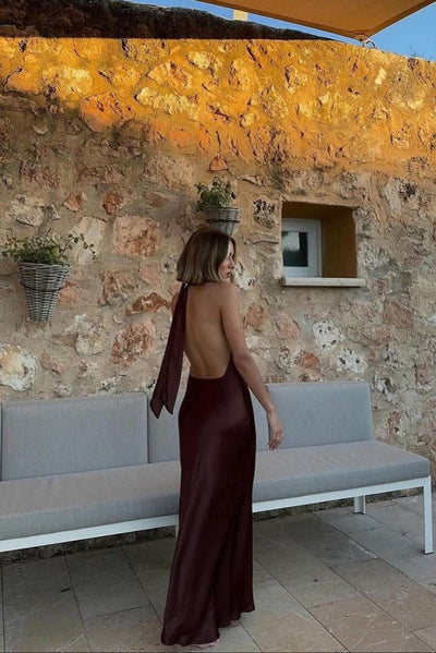 Vydra | Rückenfreies Neckholder-Maxikleid