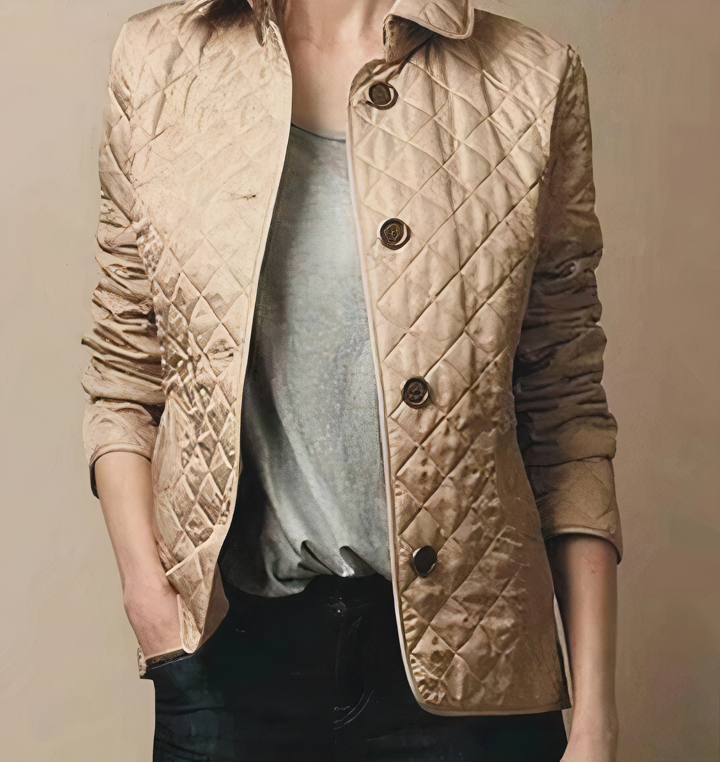 Evelyn - Seiden-Baumwolljacke für Dame