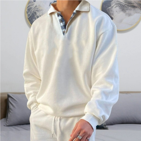 Eleganter Freizeitpullover mit stilvollem Kragen