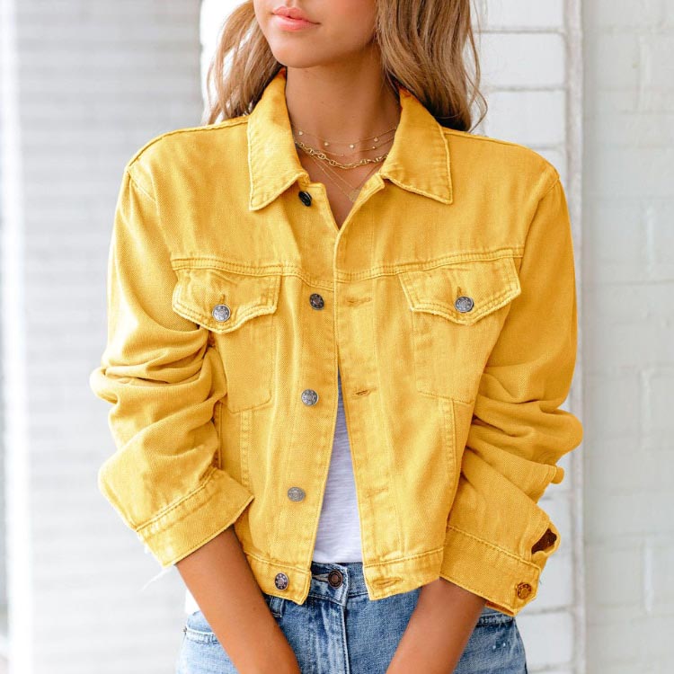 PASTELLFARBENE JEANSJACKE