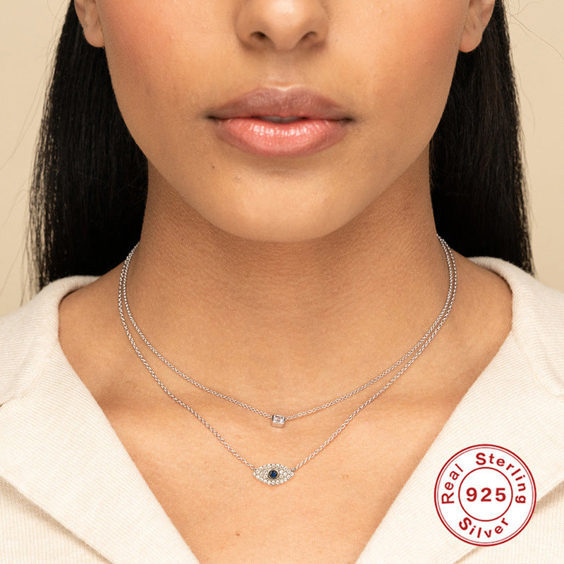 Elody Evil Eye Halskette - Silber