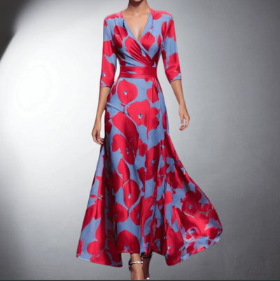 ELORA KLASSISCHES LANGES BLUMENKLEID