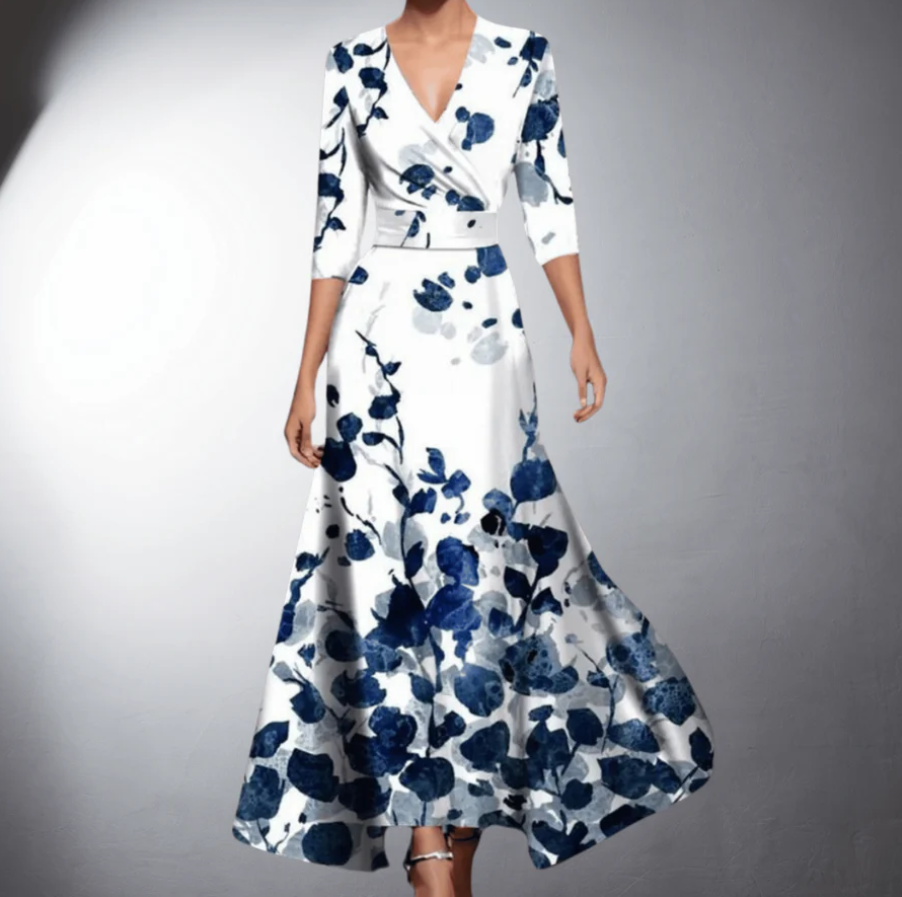 ELORA KLASSISCHES LANGES BLUMENKLEID