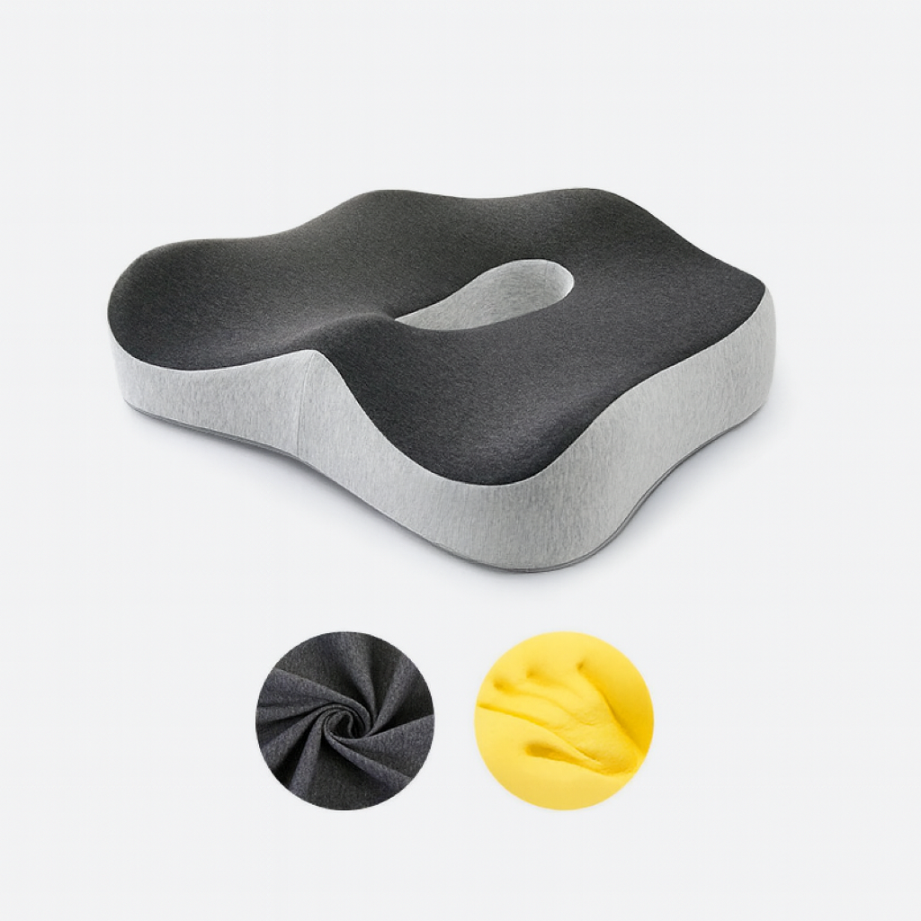 ErgoSit | Orthopädisches Memory Foam-Sitzkissen für Büro & Zuhause