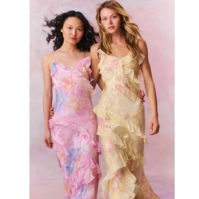 Levitia – Verträumtes Maxikleid mit Rüschen