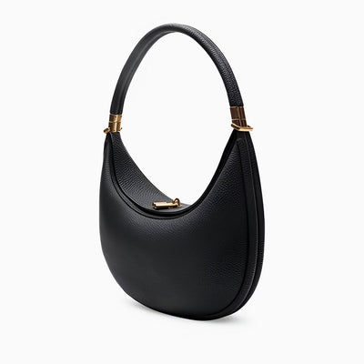 Fay | Kleine strukturierte Damenhandtasche aus echtem Leder mit Drehverschluss & Top-Handle