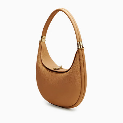 Fay | Kleine strukturierte Damenhandtasche aus echtem Leder mit Drehverschluss & Top-Handle