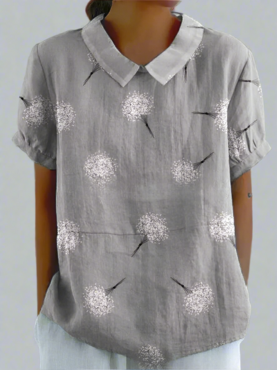 LARA™ | Vintage-Bluse in Leinenoptik