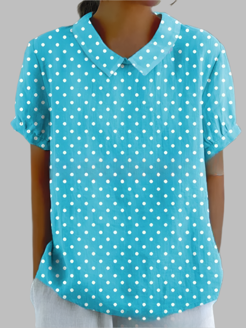 LARA™ | Vintage-Bluse in Leinenoptik