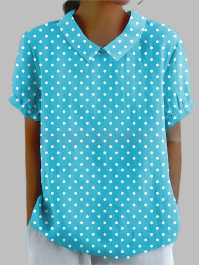 LARA™ | Vintage-Bluse in Leinenoptik