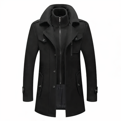 Herren Wintermantel | Langer Slim Fit Mantel