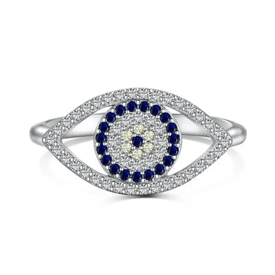 Giselle Evil Eye Ring - Sterling Silber und Zirkon