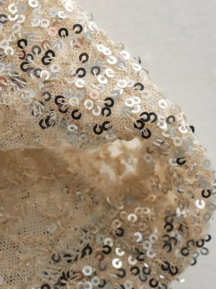 Stefanie | Ärmelloses Glitzer Pailletten Mini Dress