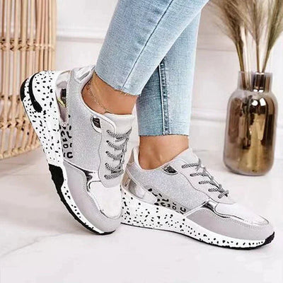 Conie schnürschuhe mit leopardenmuster