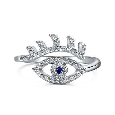 Hannah Evil Eye Ring - Sterling Silber und Zirkon
