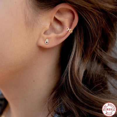 Harriet Hamsa Kleine Ohrstecker -925 Sterling Silber
