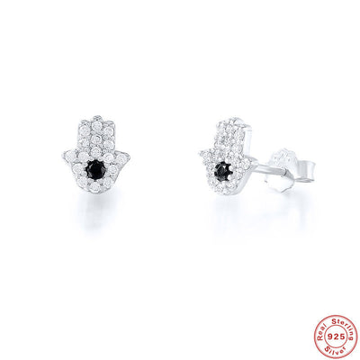 Harriet Hamsa Kleine Ohrstecker -925 Sterling Silber
