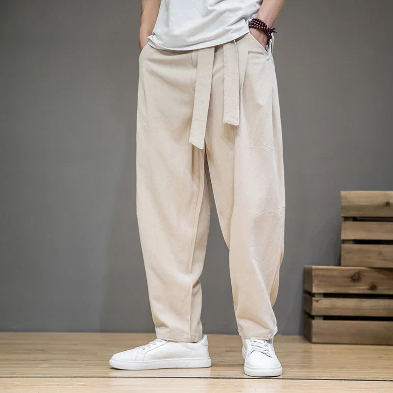 Karl | Chinesisch inspirierte Relaxed Fit Herren-Hosenhose
