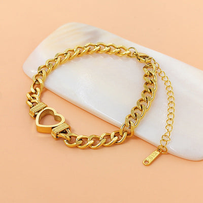 Herz- und Kettenarmband