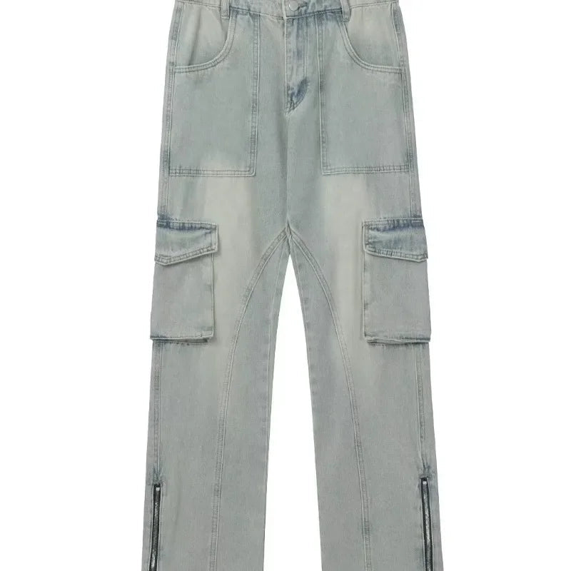 Stefan | Baggy Jeans mit Seitlichen Reißverschlüssen