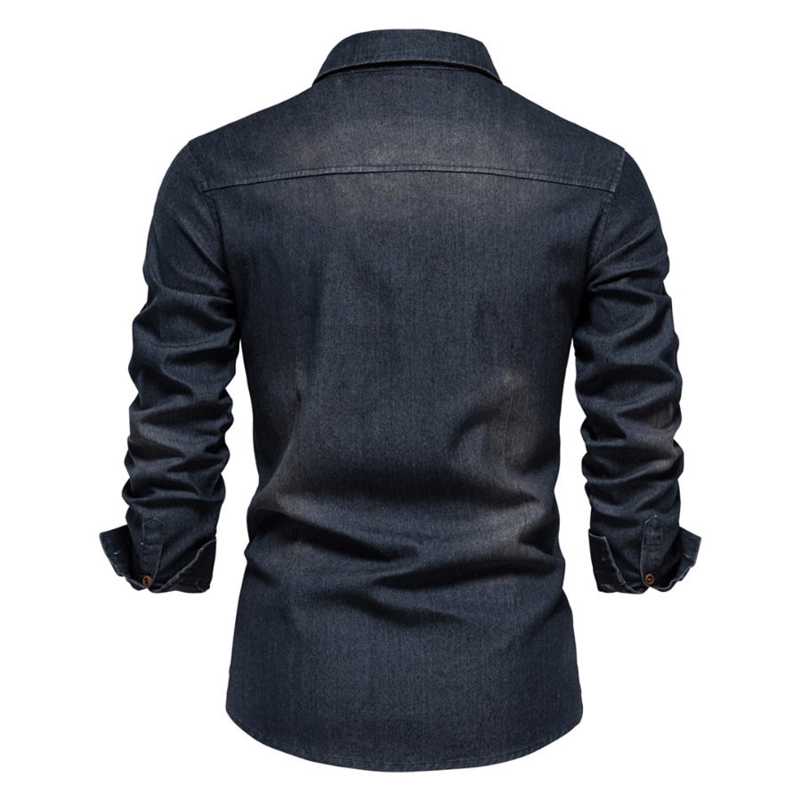 Herren Hemd Langarm Baumwolle Casual Stil