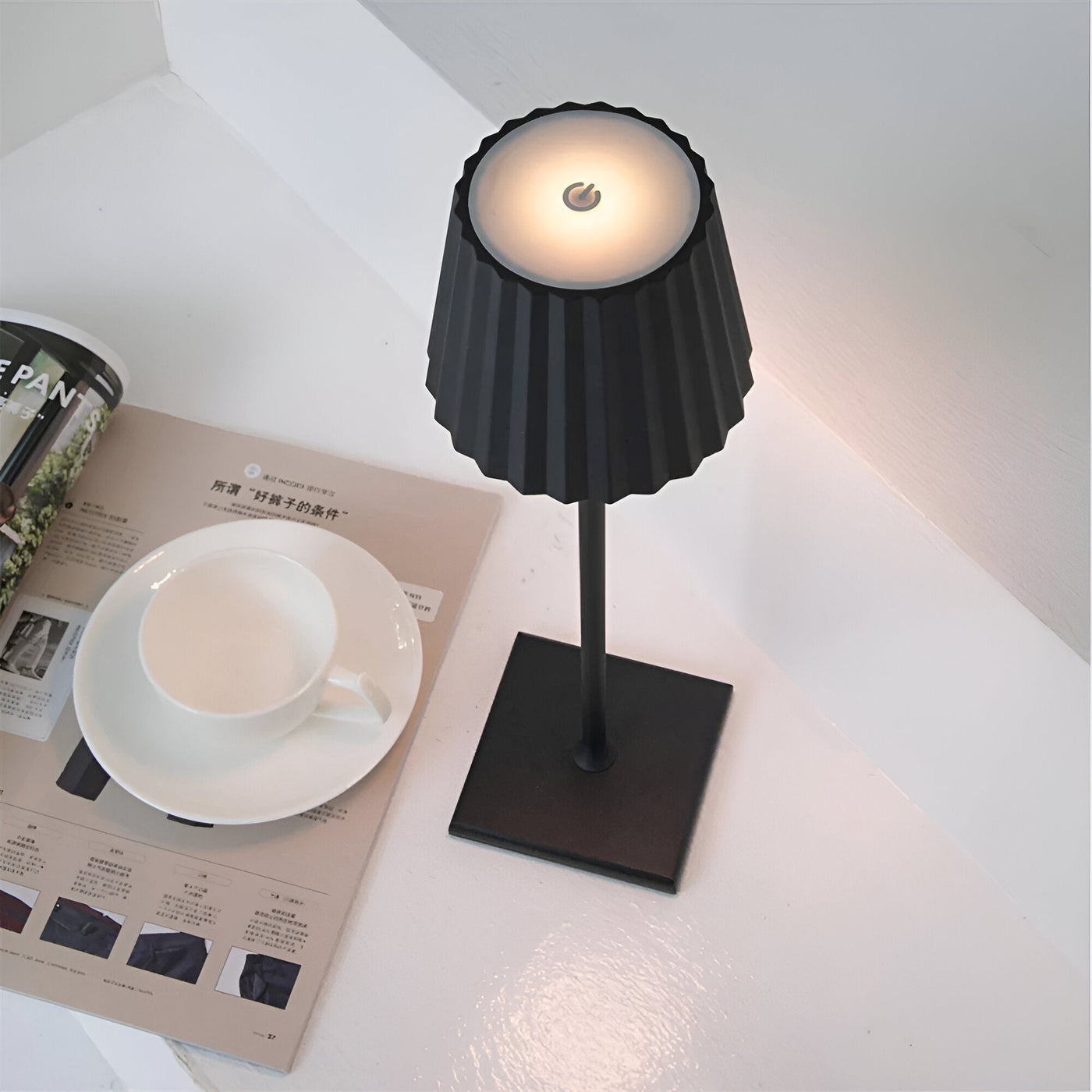 Kabellose LED-Tischlampe mit Touch-Dimmer – Aluminium, 3 Helligkeitsstufen, 24h Akku