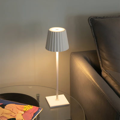 Kabellose LED-Tischlampe mit Touch-Dimmer – Aluminium, 3 Helligkeitsstufen, 24h Akku