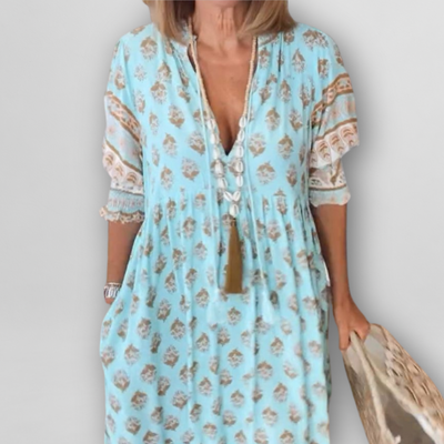 Lässiges Damen Sommerkleid mit Muster