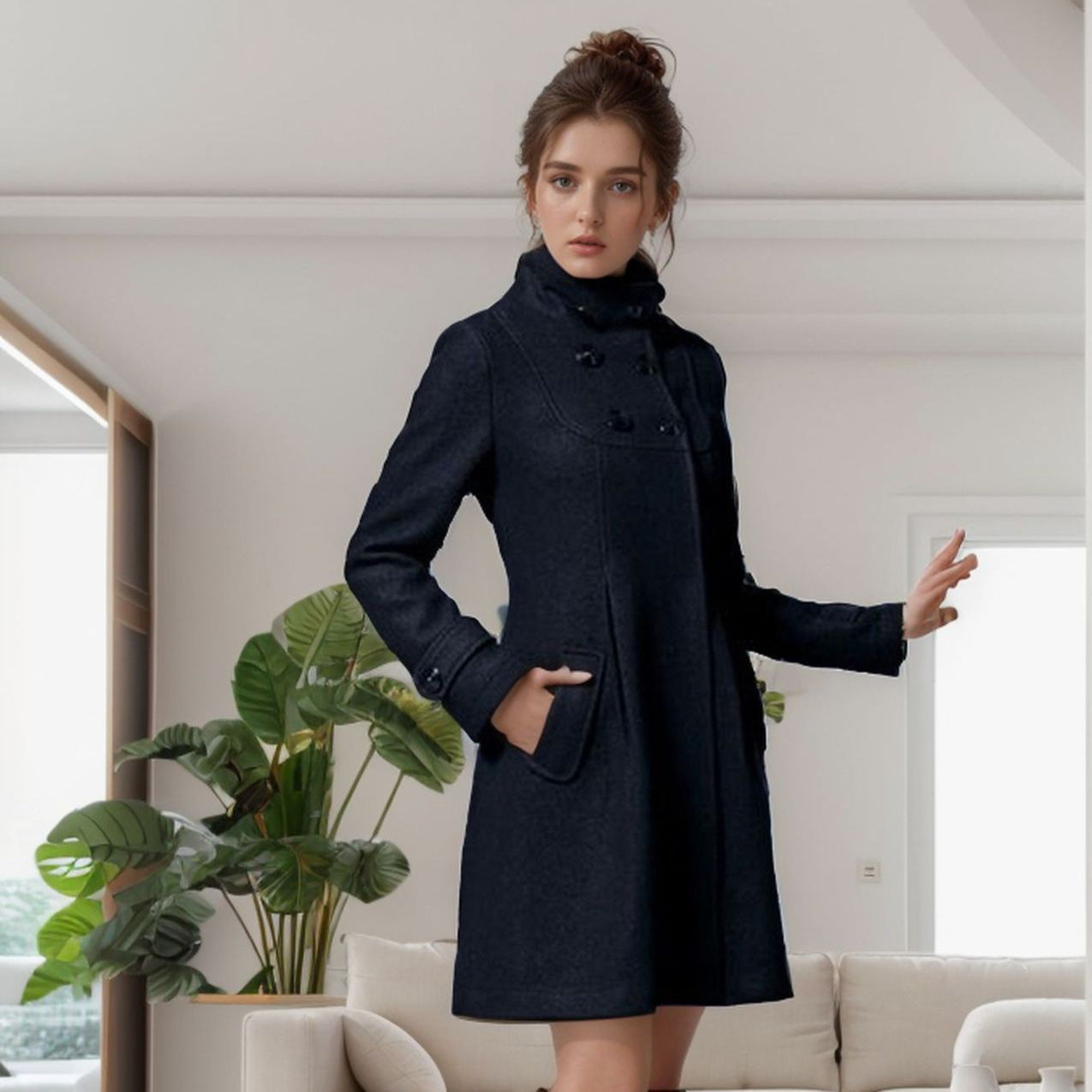 JANICE KAPUZENSCHAL KLEID MANTEL