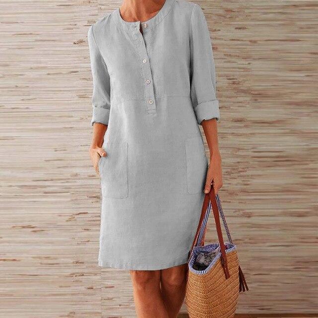 Ottilie | Schick Vielseitig Damen Midikleid