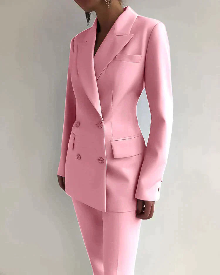 Giulia | Raffiniertes Zeitloses Damen Blazer- und Hosenset