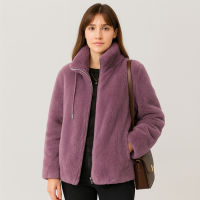 Jackie | Kuschelige, übergroße Teddy-Langjacke