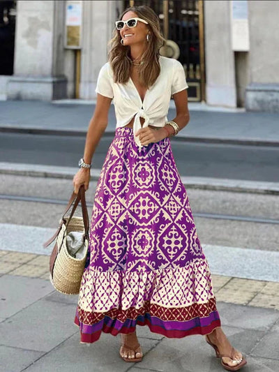 Jesallie – Rock mit Boho-Ethno-Print